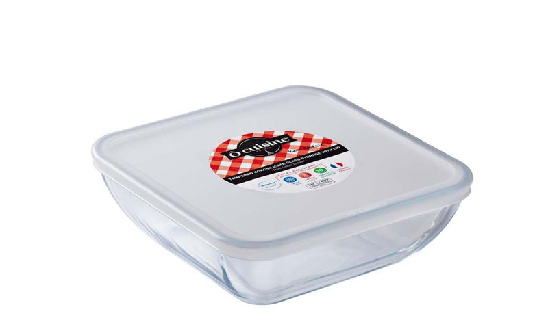 Clear Square Lid Container Mockup